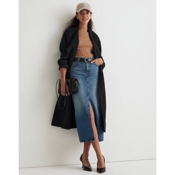 Madewell Dresses & Skirts - NWT Madewell 29 / 8 Denim Mid Rise Maxi Skirt in Pratt Wash NO097